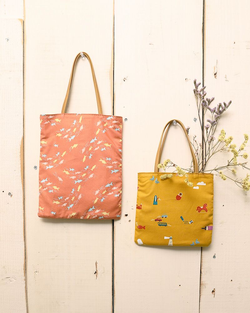 コットン×レザーのかくれんぼバッグシリーズ