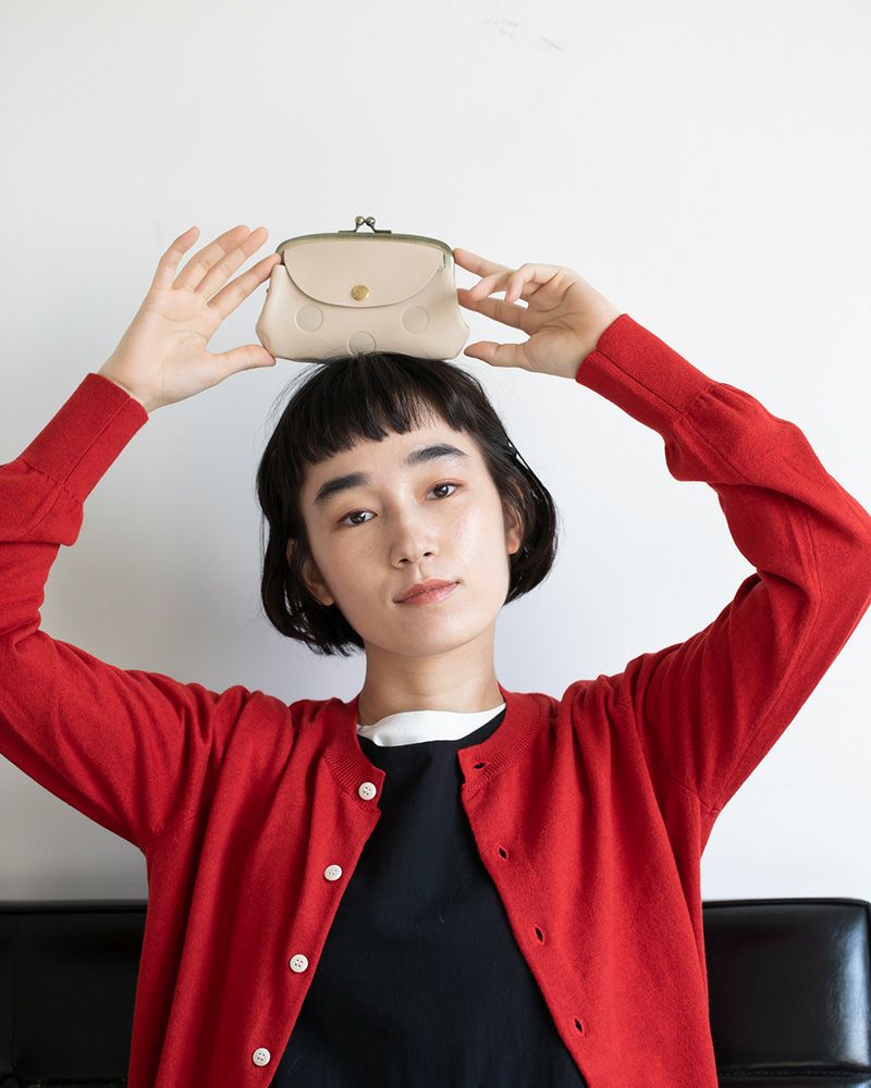 Kanmi. キャンディルーフ親子がま口　カラー：バニラ