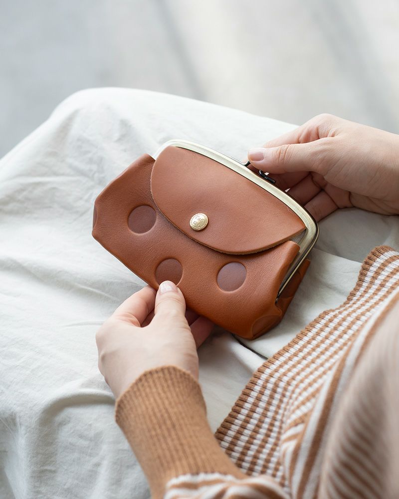 Kanmi. キャンディルーフ親子がま口　カラー：キャラメル