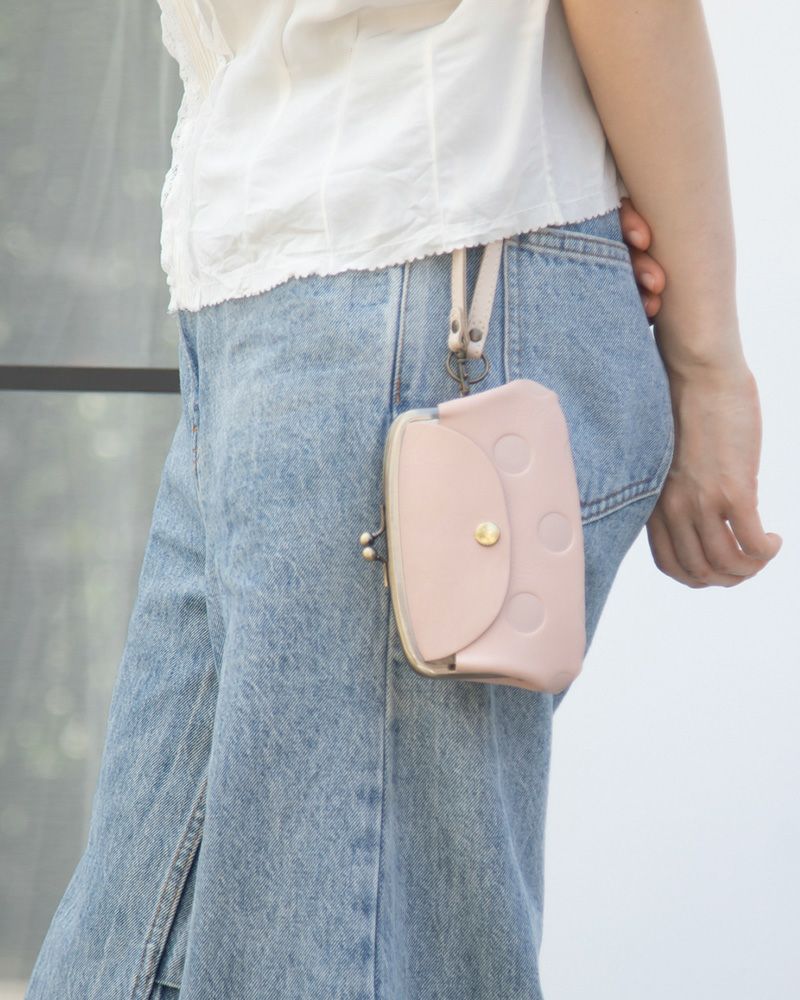 Kanmi. キャンディルーフ親子がま口　カラー：ベビーピンク