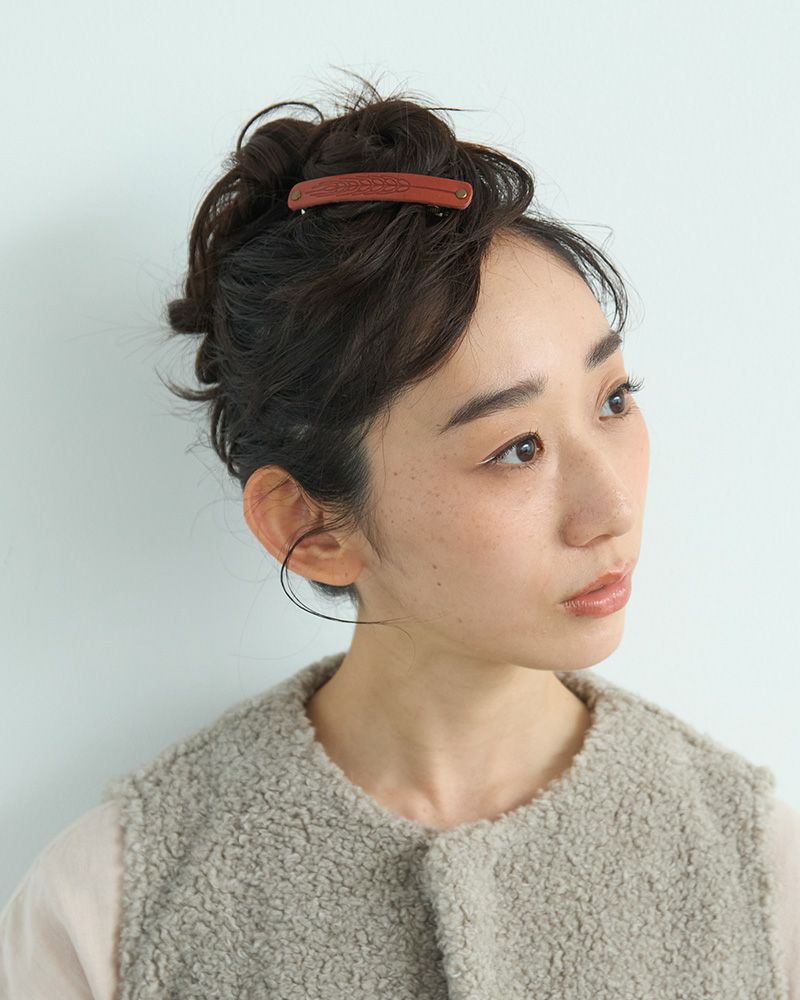むぎ　バレッタ　小さ目サイズなのでおしゃれなワンポイントに