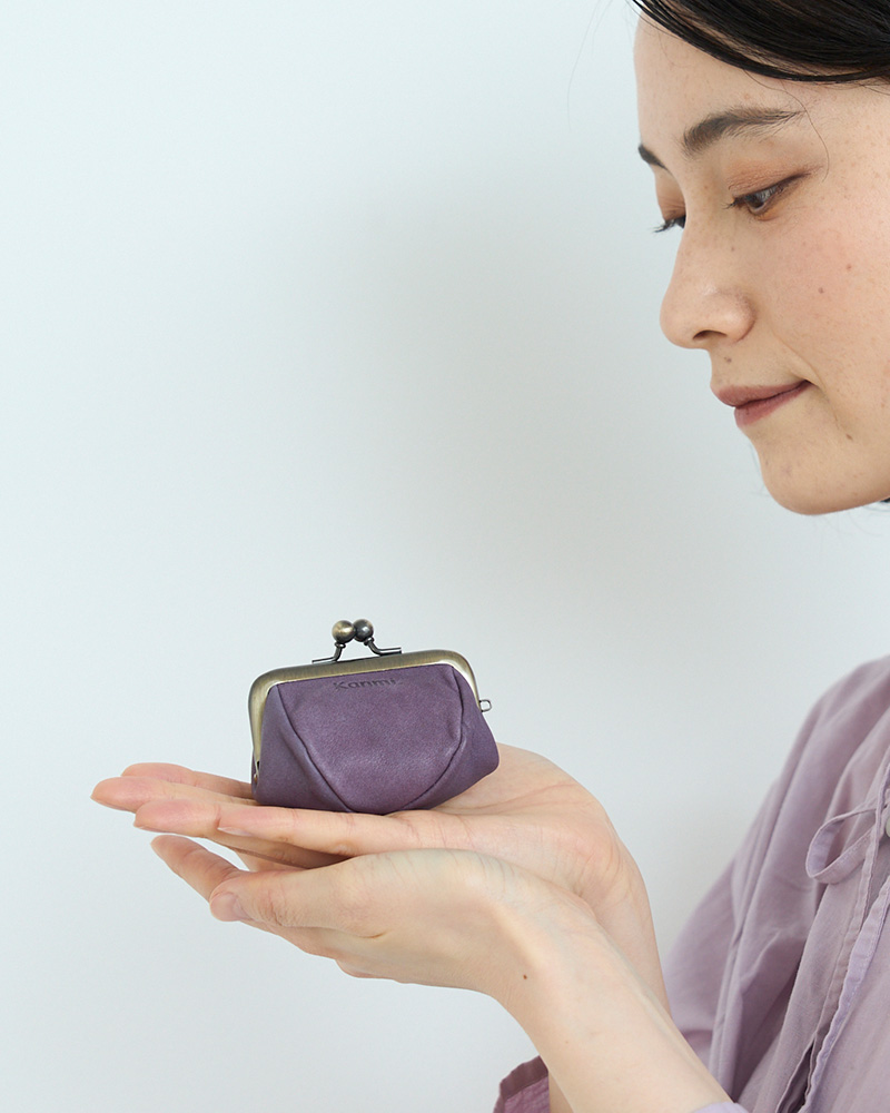 フカフカ 親子がま口    ミルクティー