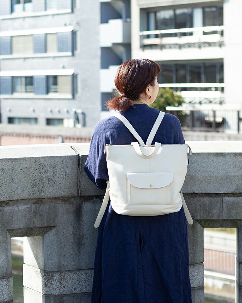 リュックの色：バニラ