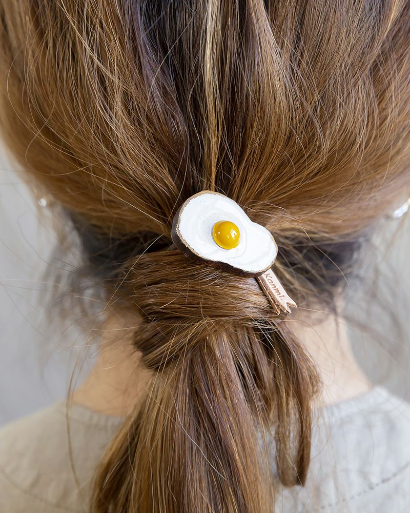 ヘアアクセサリーの種類：目玉焼き