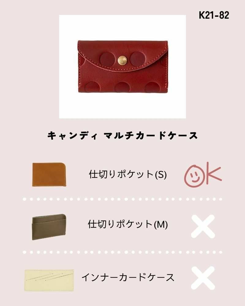 お財布アクセサリー対応表