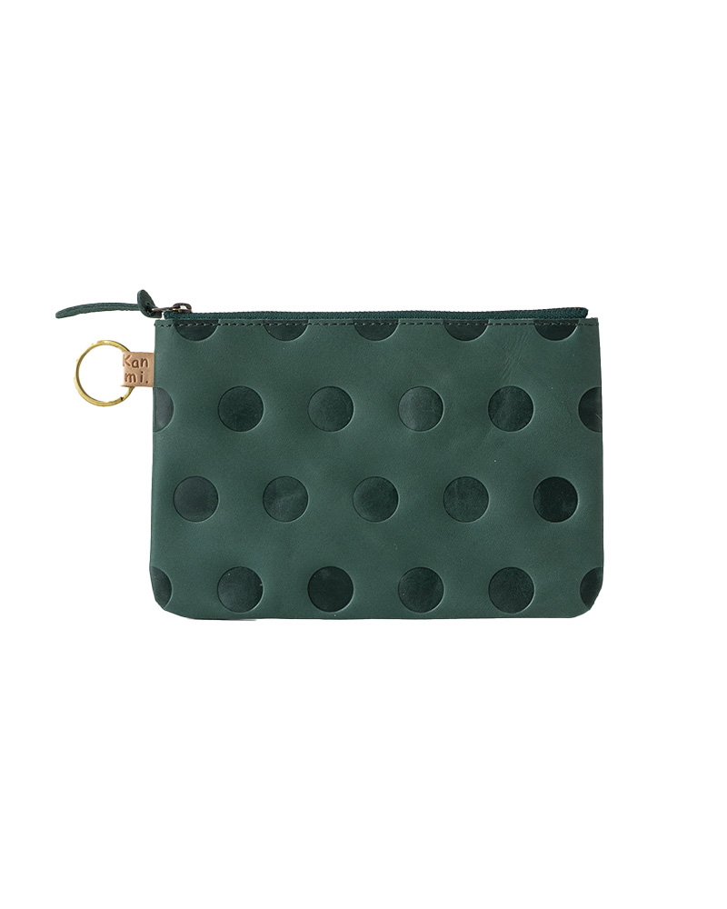 ポーチの色：右上から時計回りに　ソライロ・クモリゾラ・リーフグリーン・ベビーピンク・スミレ