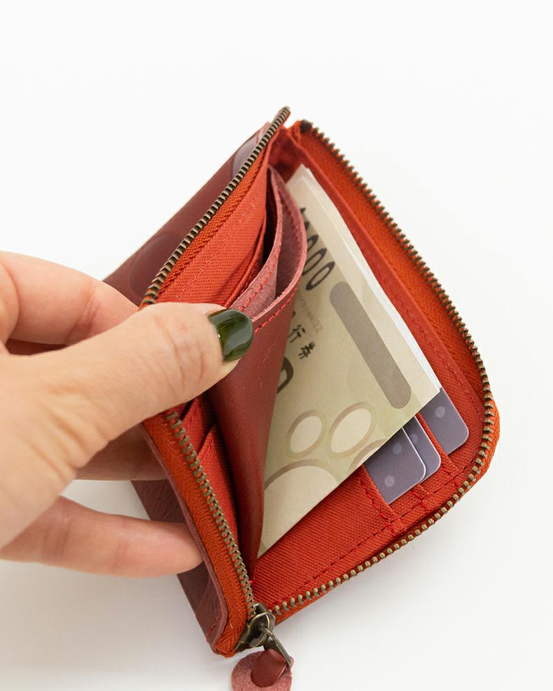 ミニ財布の色：チェリーレッド