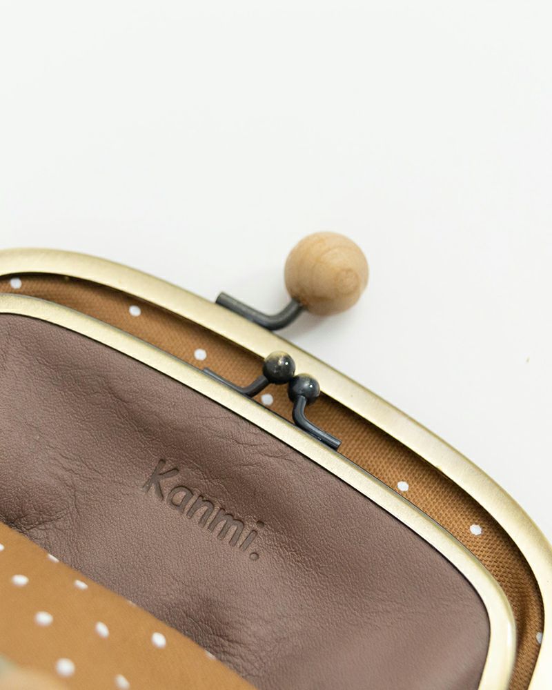 ドロップツリー木玉 親子がま口：モカグレー