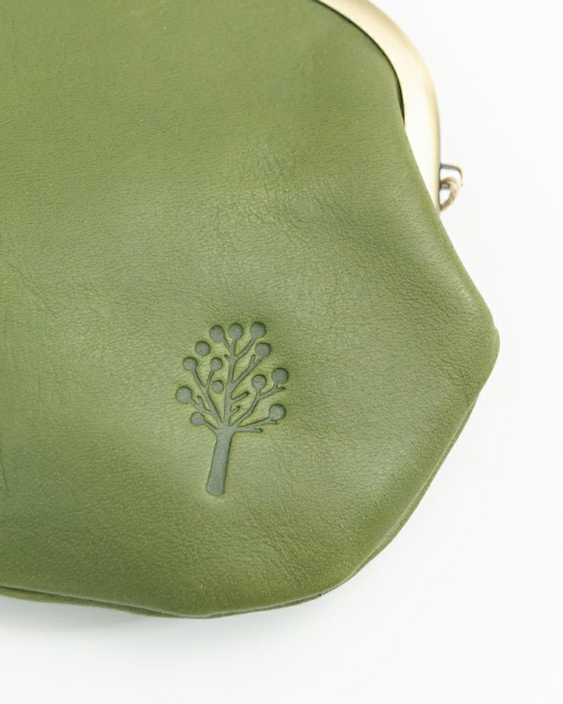 ドロップツリー木玉 親子がま口：グリーン