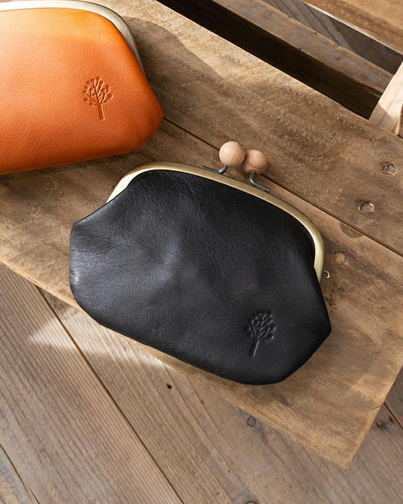 ドロップツリー木玉 親子がま口：クロ