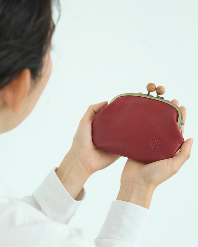 ドロップツリー木玉 親子がま口：レッド