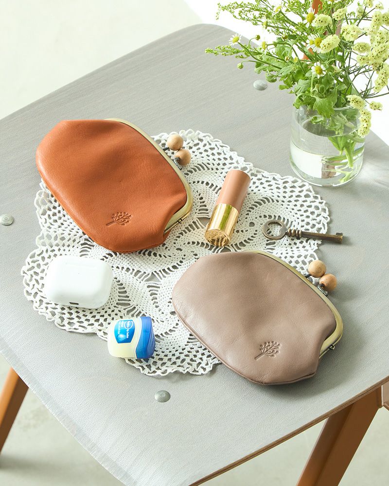 手になじむやさしい曲線「ドロップツリー木玉 親子がま口」 | Kanmi