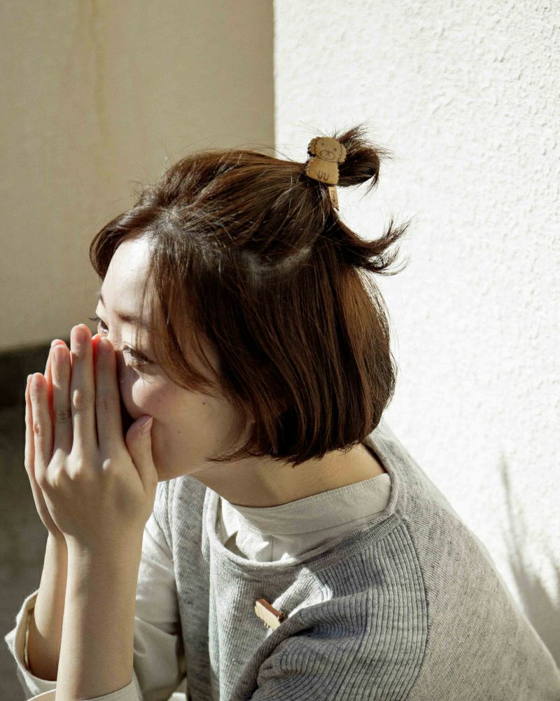 ヘアアクセサリーの種類：プードル アプリコット