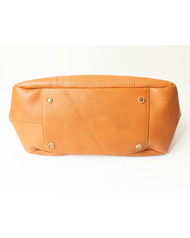 がま口トートの色：キャメル