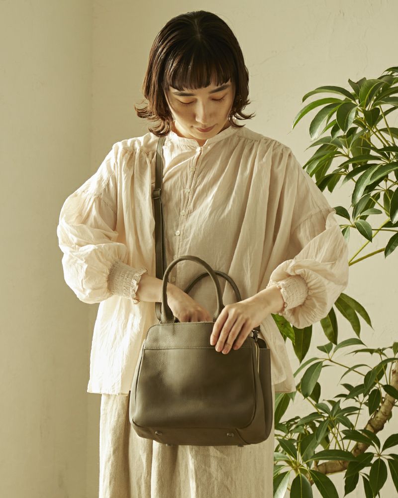 がま口ショルダーの色：グリーン