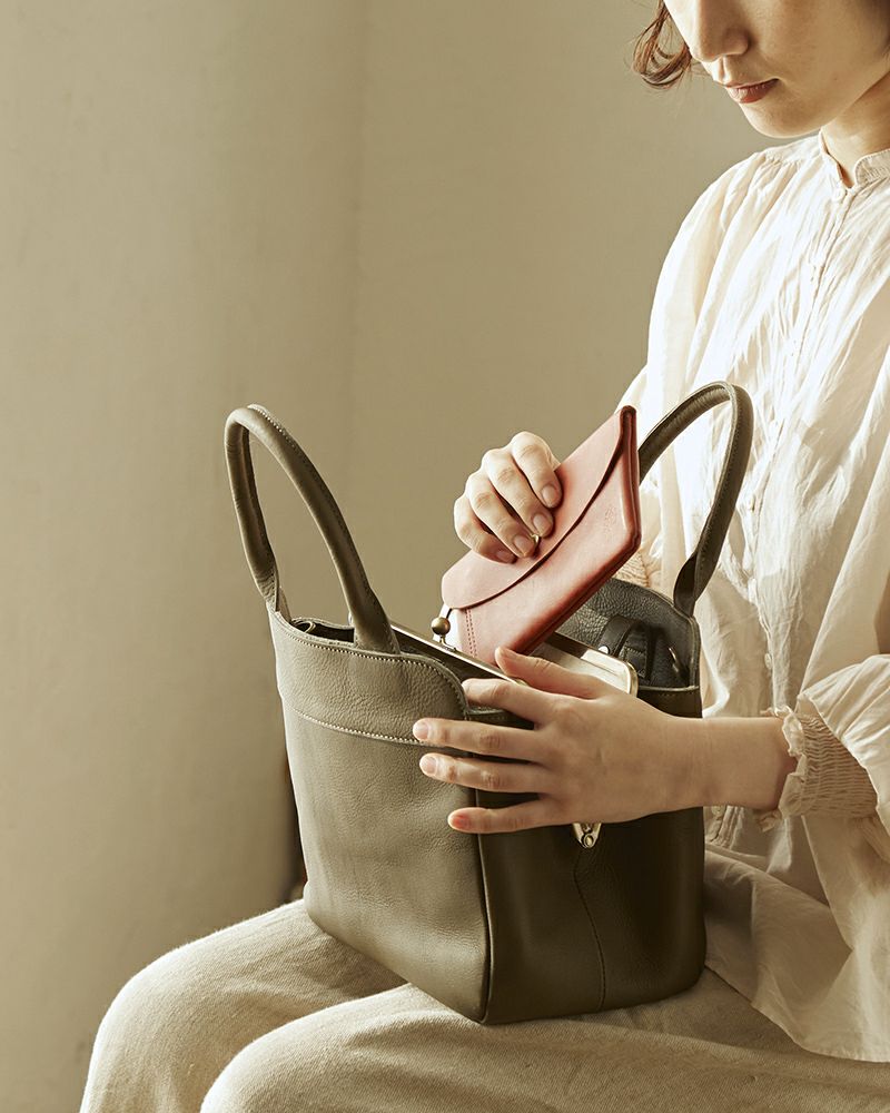 がま口ショルダーの色：グリーン