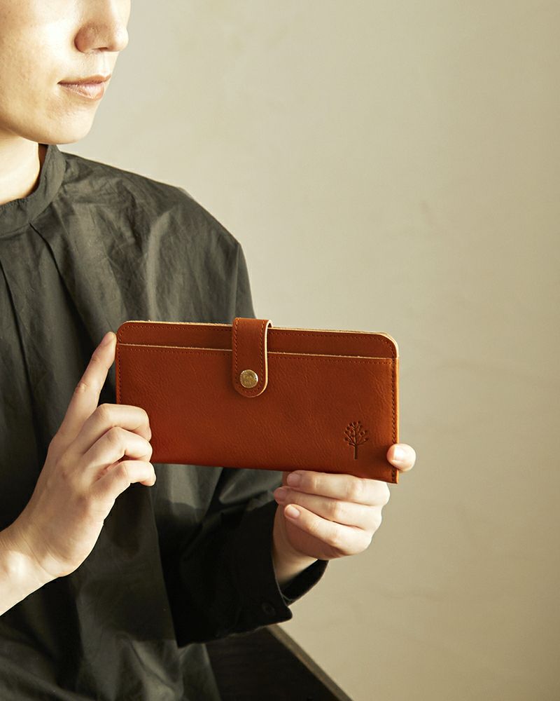 通帳も入る、薄型財布「ドロップツリー スリムウォレット」 | Kanmi