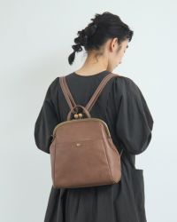 がま口バッグの色:モカグレー