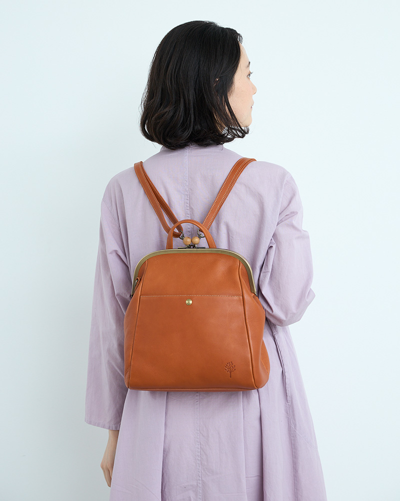 がま口バッグの色：グリーン