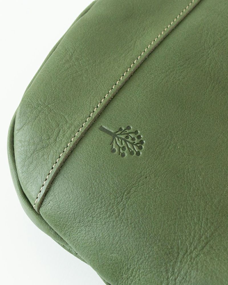 きらめく雫の木がモチーフのドリップツリーシリーズ／がま口ポシェットの色：グリーン