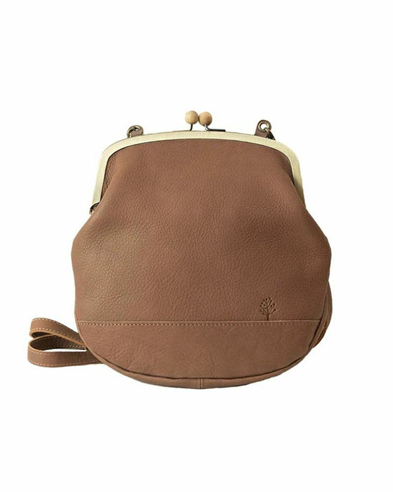 やさしい開閉音にほっこりな がま口ショルダー「ドロップツリー木玉