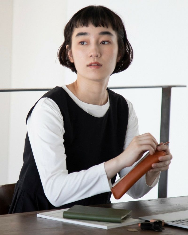 ペンケースの色：キャメル