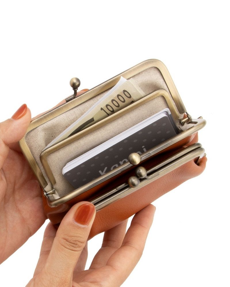 がま口の色：キャメル