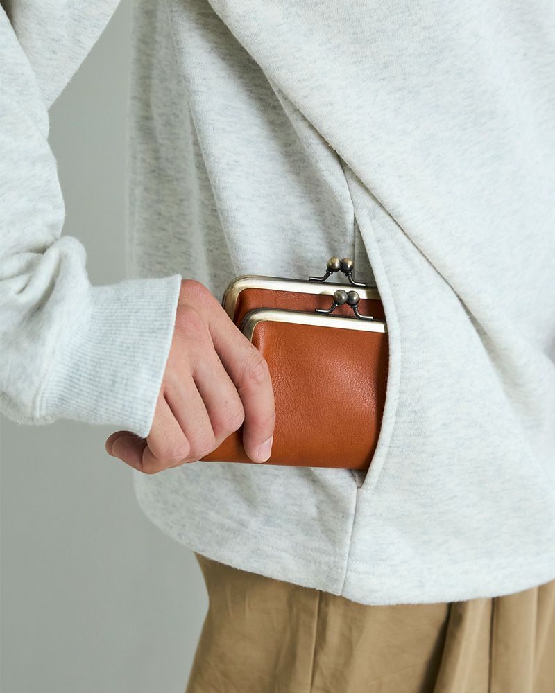 ポケットにも入る、レザーミニウォレット