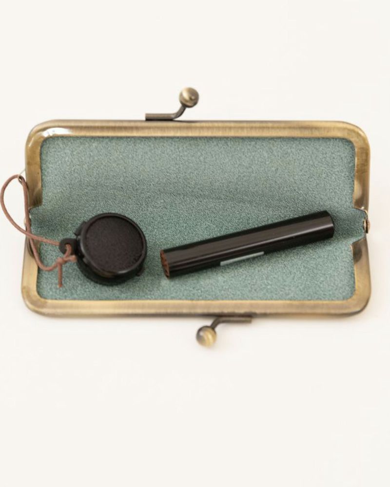 がま口印鑑ケースの色：サックス