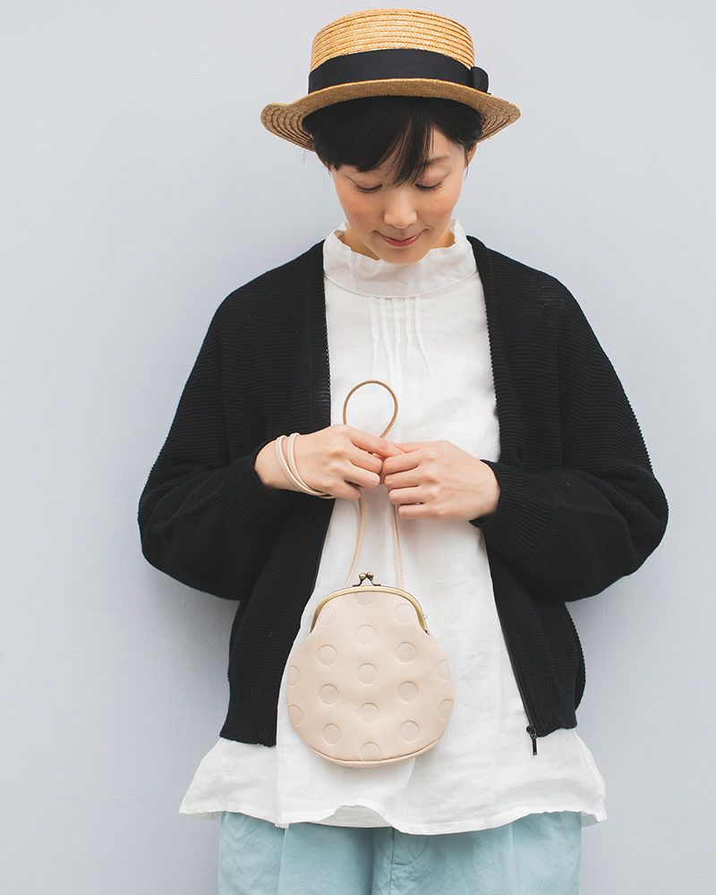 がま口ポシェットの色：バニラ