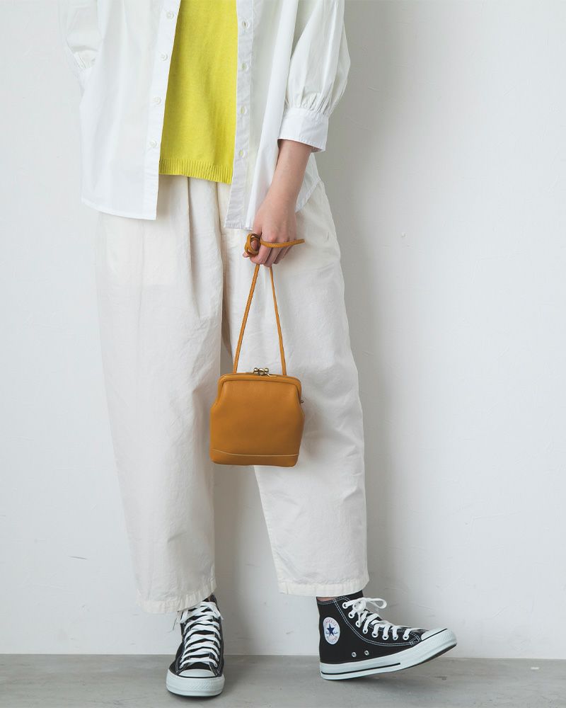 がま口ポシェットの色：マスタード