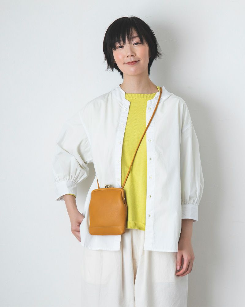 がま口ポシェットの色：マスタード