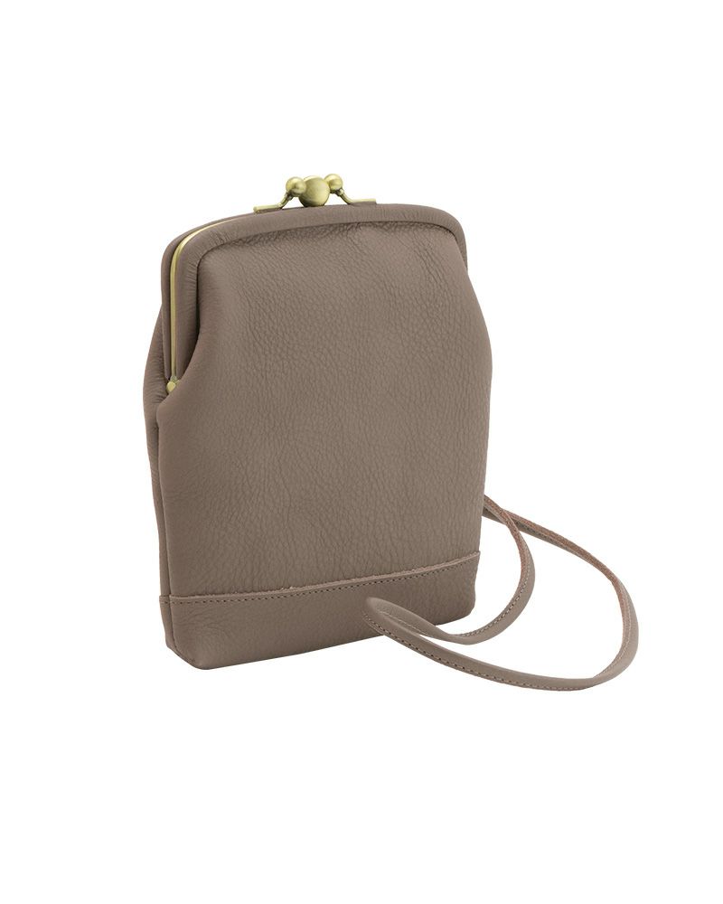 がま口ポシェットの色：ピュアグレー