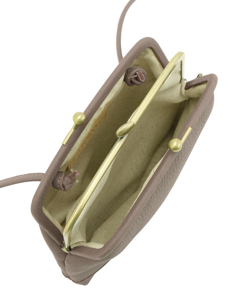 がま口ポシェットの色：ピュアグレー