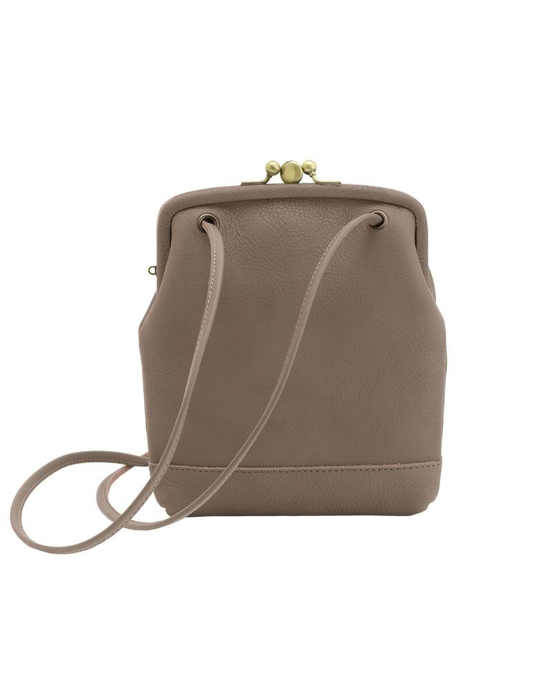 がま口ポシェットの色：ピュアグレー