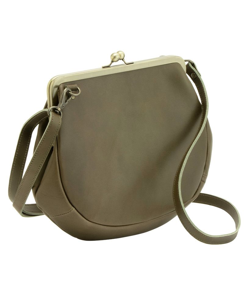 がま口ポシェットの色：グリーン