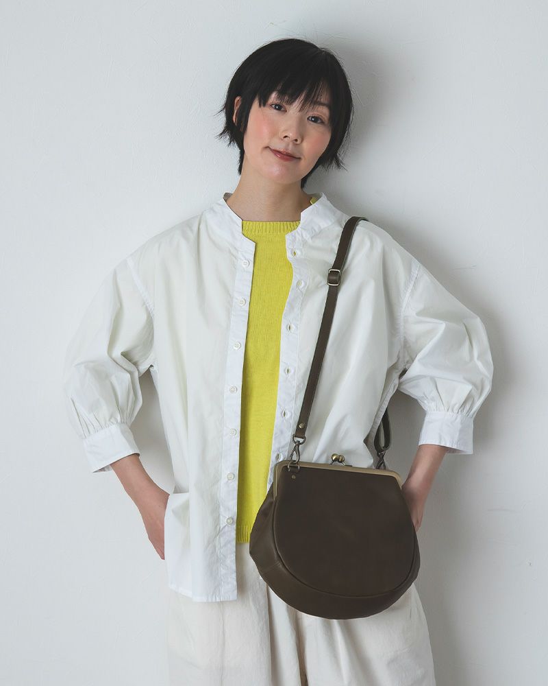 がま口ポシェットの色：グリーン