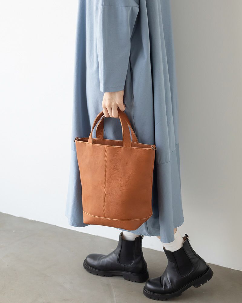 itsu mono 2WAYバッグ：キャラメル