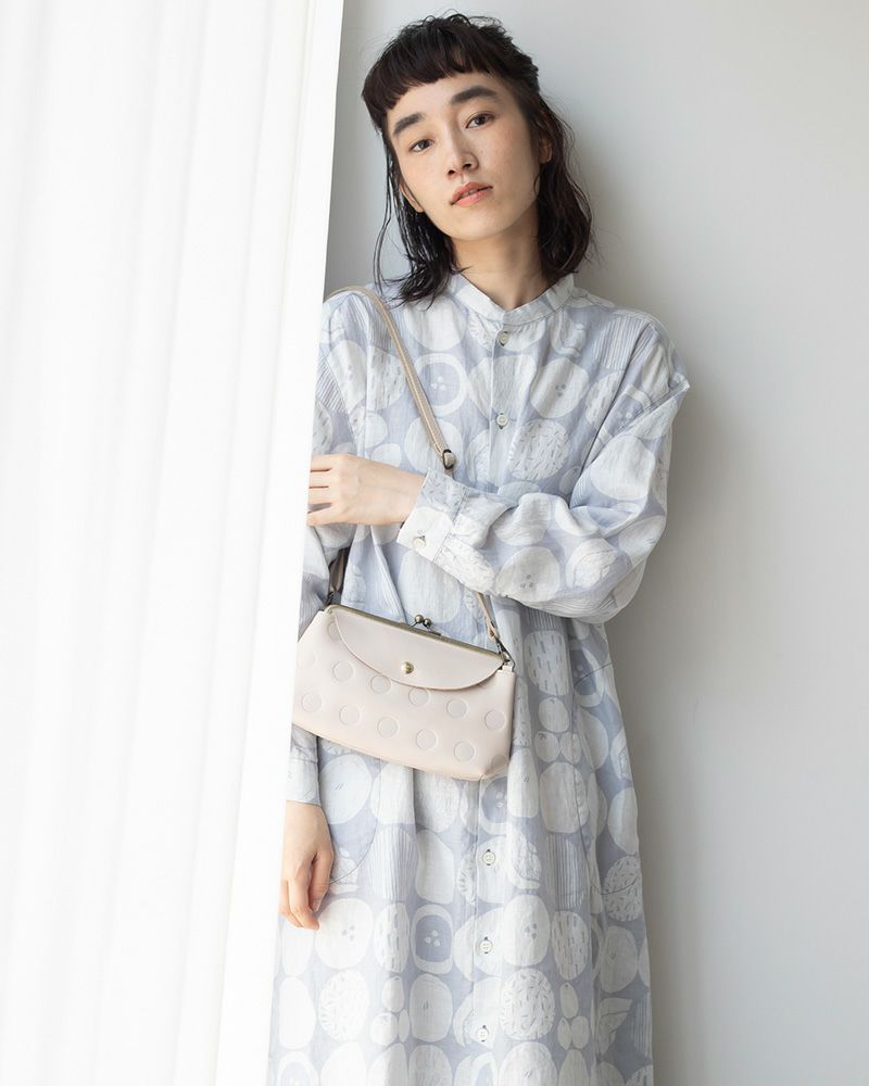 がま口長財布の色：バニラ