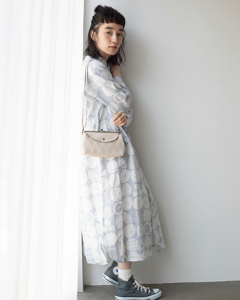 がま口長財布の色：バニラ