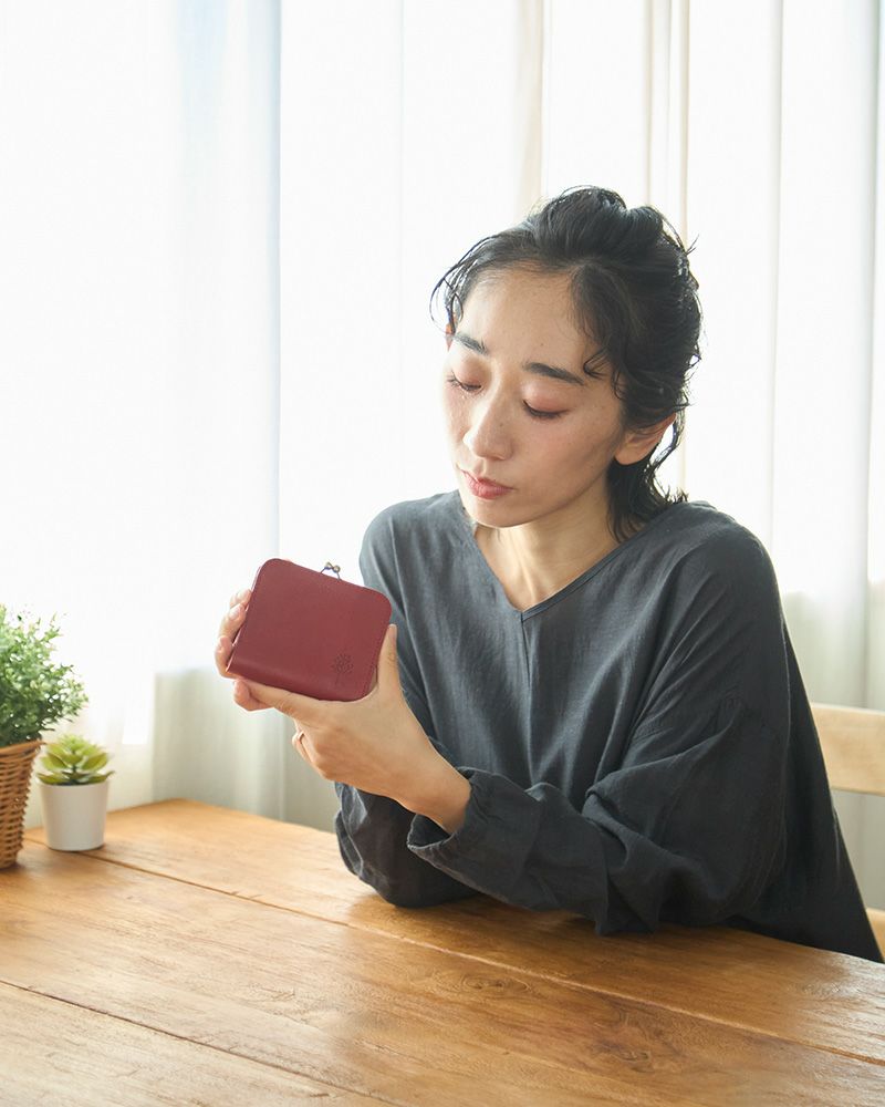 コンパクトなミニ財布「ドロップツリー がま口 コンパクトウォレット」