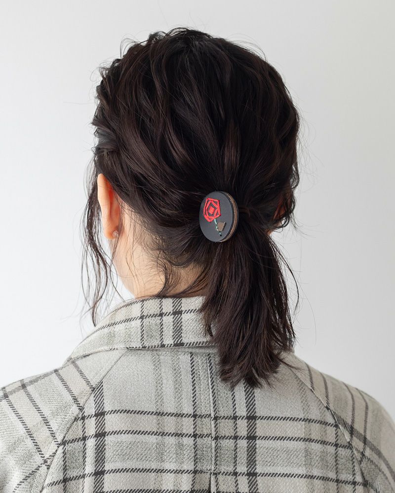 「sa i te ヘアゴム」バラレッド