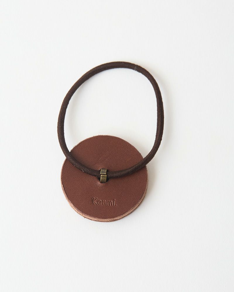 「sa i te ヘアゴム」クローバーダークブラウン裏面