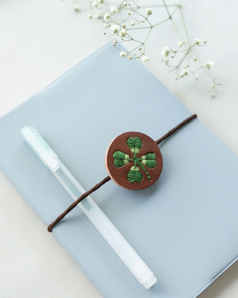 「sa i te ヘアゴム」クローバーダークブラウン