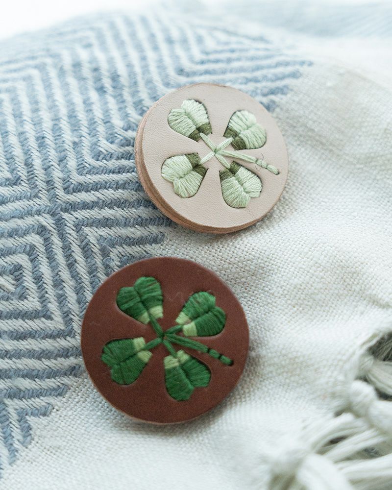 「sa i te ブローチ」　新色クローバー