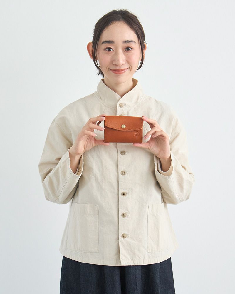 「ドロップツリー ミニウォレット」キャメル