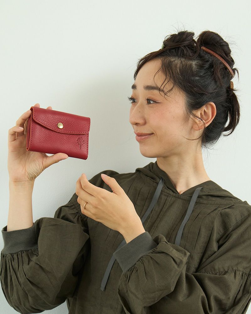 「ドロップツリー ミニウォレット」レッド