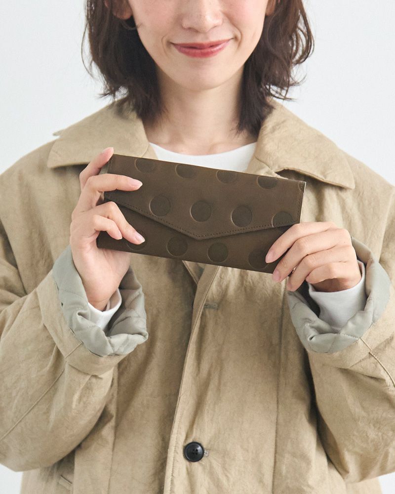 「キャンディ レターロングウォレット」オリーブグリーン