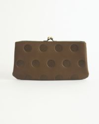 キャンディ あおりロングがま口ウォレット：オリーブグリーン