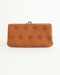 キャンディ あおりロングがま口ウォレット：キャラメル